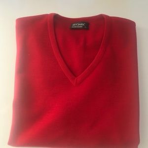 St. Croix Red pullover sweater V neck Large